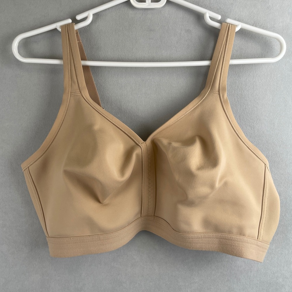 Soma Embraceable Wireless Unlined Full Coverage Comfy Bra Nude Tan Plus Sz 42DD